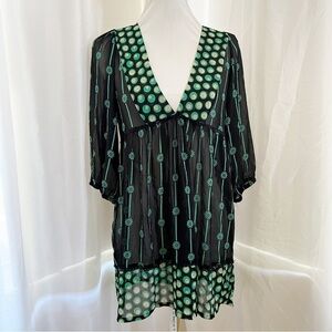 F21 long sleeve Floral Tunic Dress Size M